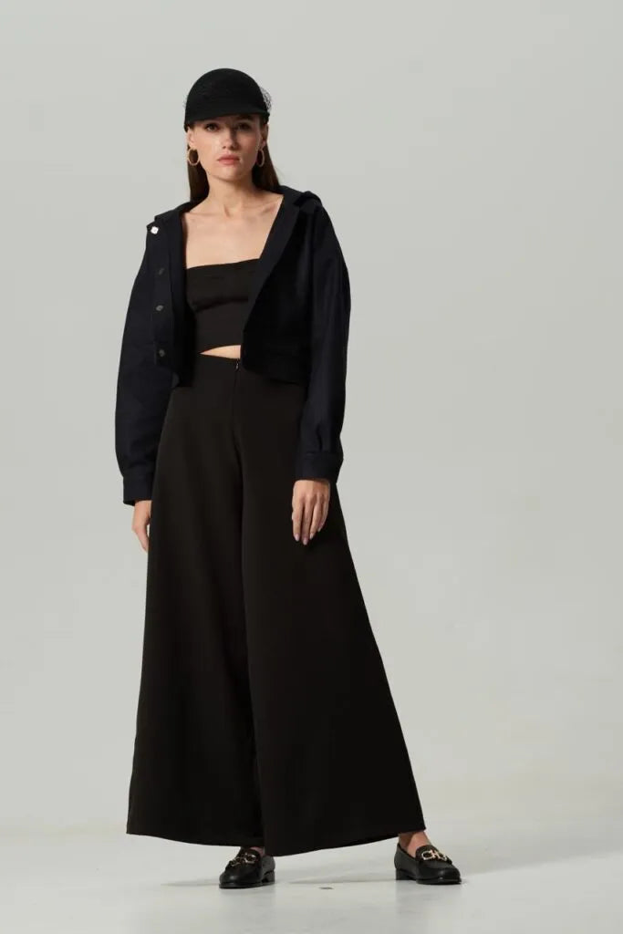 Palazzo trapezzo Wide Leg Pants LOVE by Ksenia Karpenko