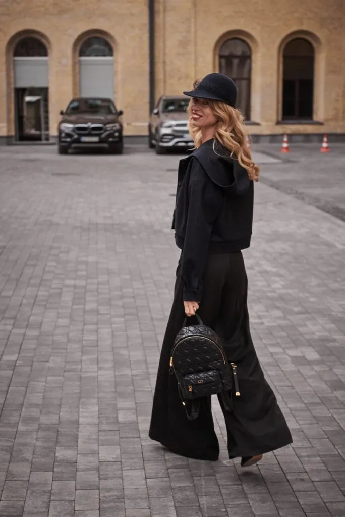 Palazzo trapezzo Wide Leg Pants LOVE by Ksenia Karpenko