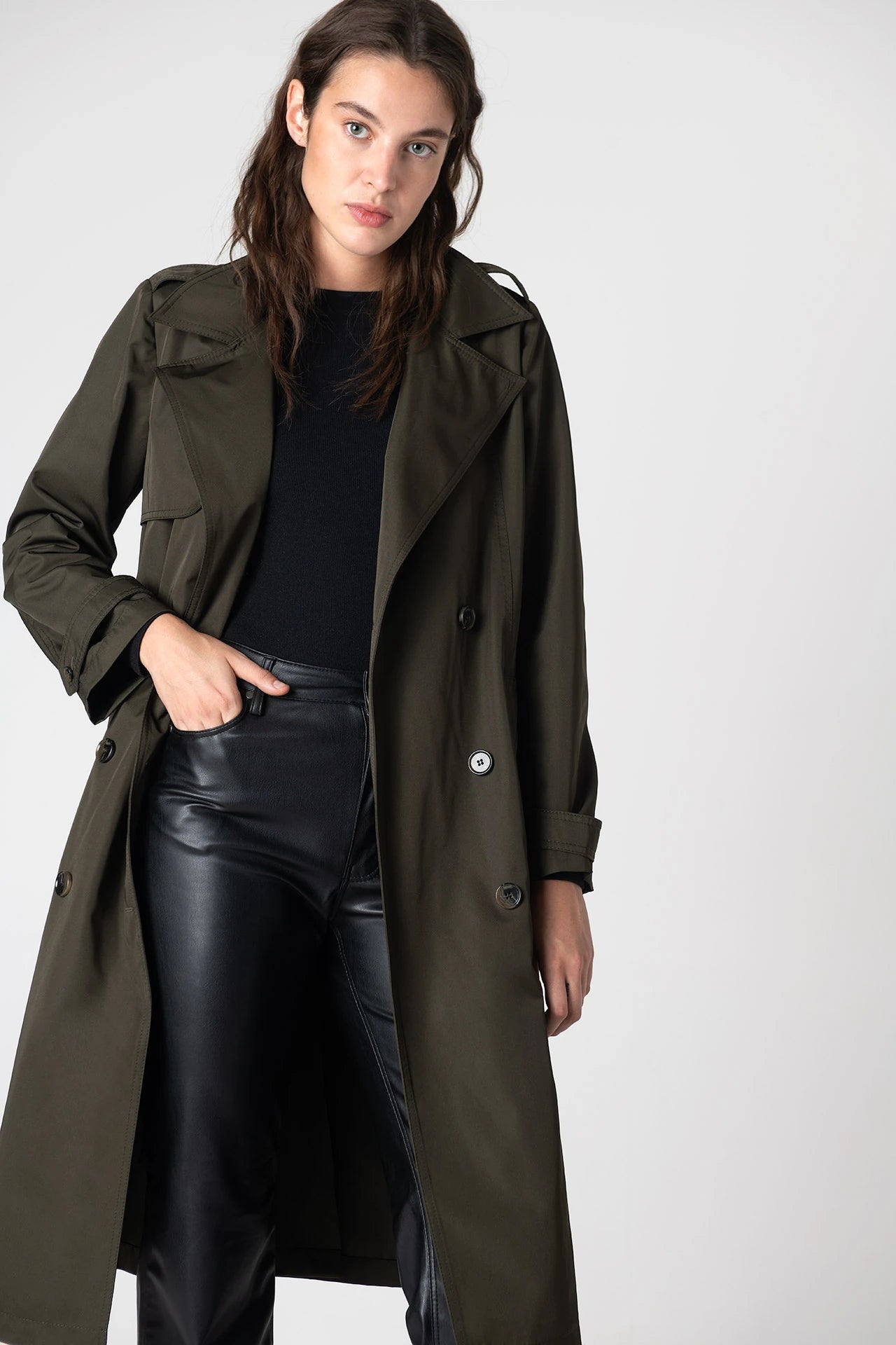 Beatrice Asymmetric Piece Trenchcoat