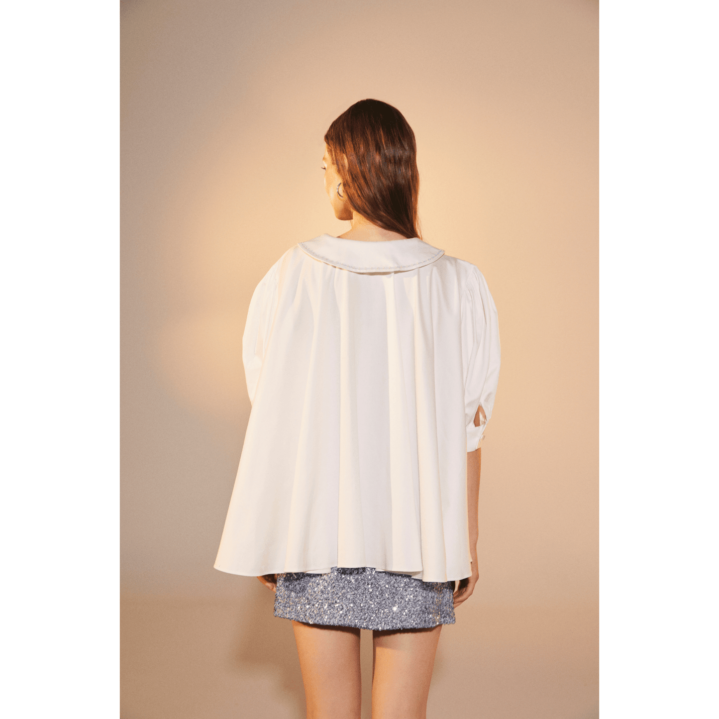 Poppy Ruffled Cotton Shirt Shirts & Tops Nazli Ceren
