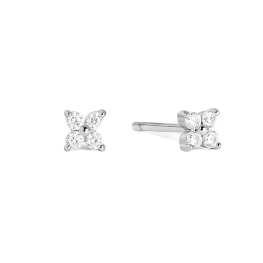 Crystal Flower Studs
