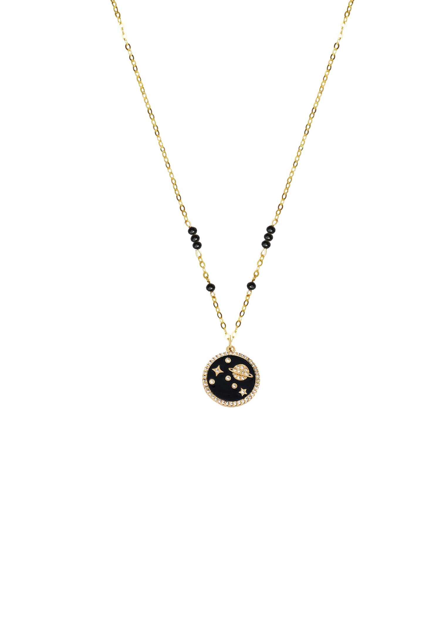 Saturn Galaxy Necklace Necklaces MH Designs