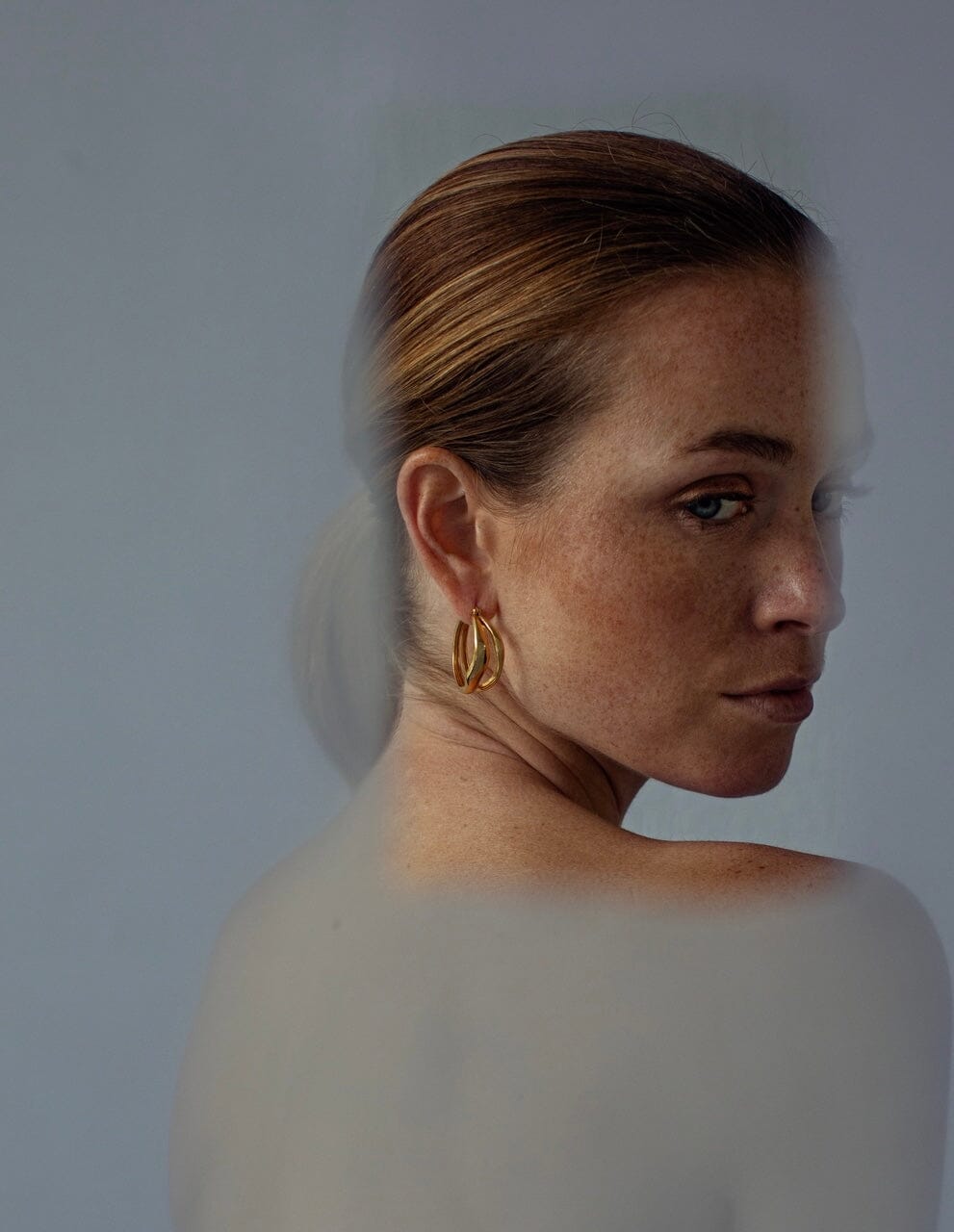 Saya Earring Hoop Gold Plated - Big Earrings Majime