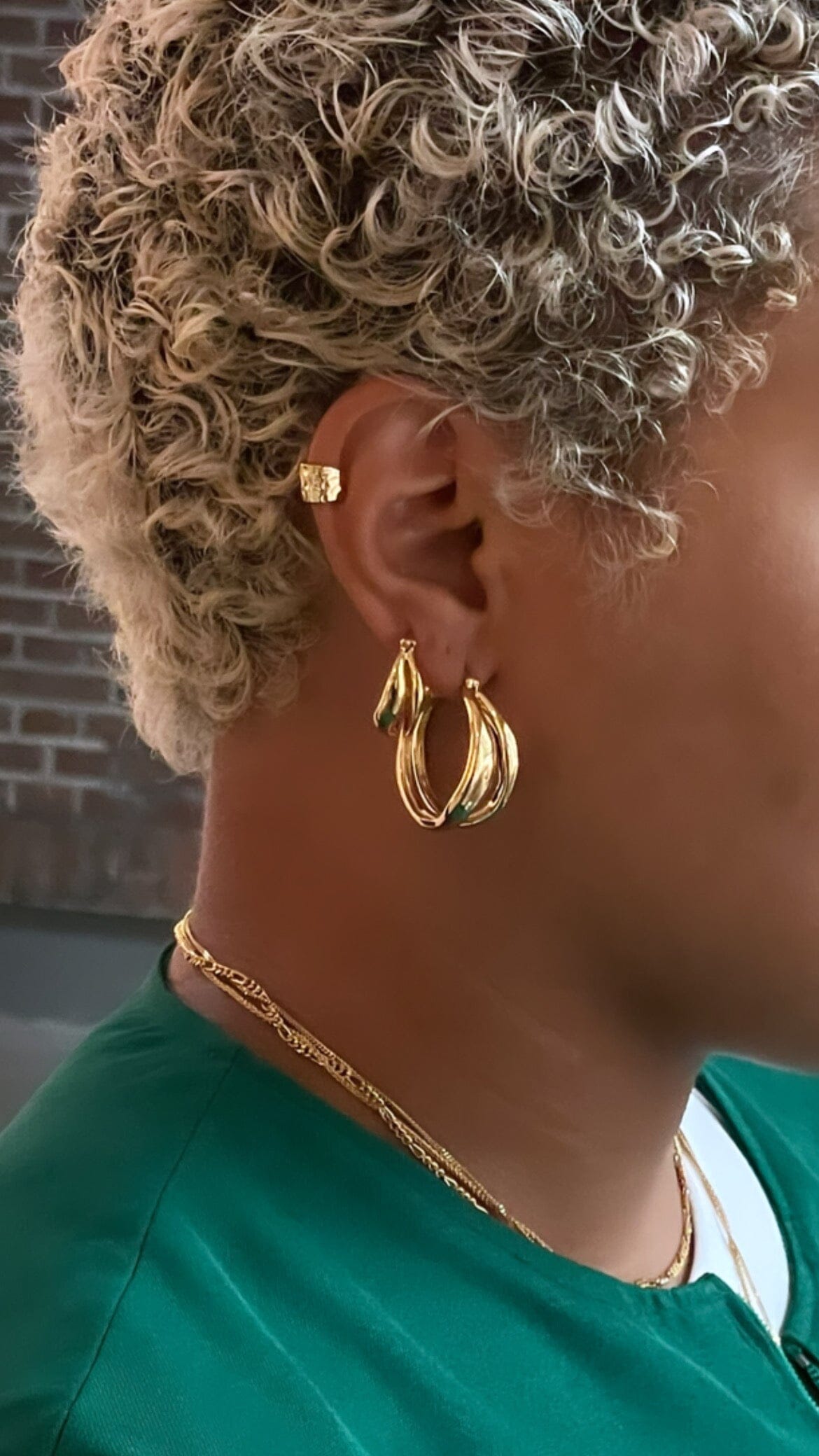 Saya Earring Hoop Gold Plated - Small Earrings Majime