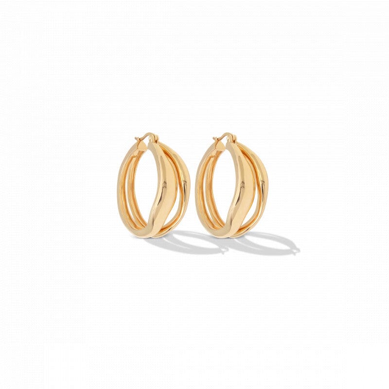 Saya Earring Hoop Gold Plated - Small Earrings Majime