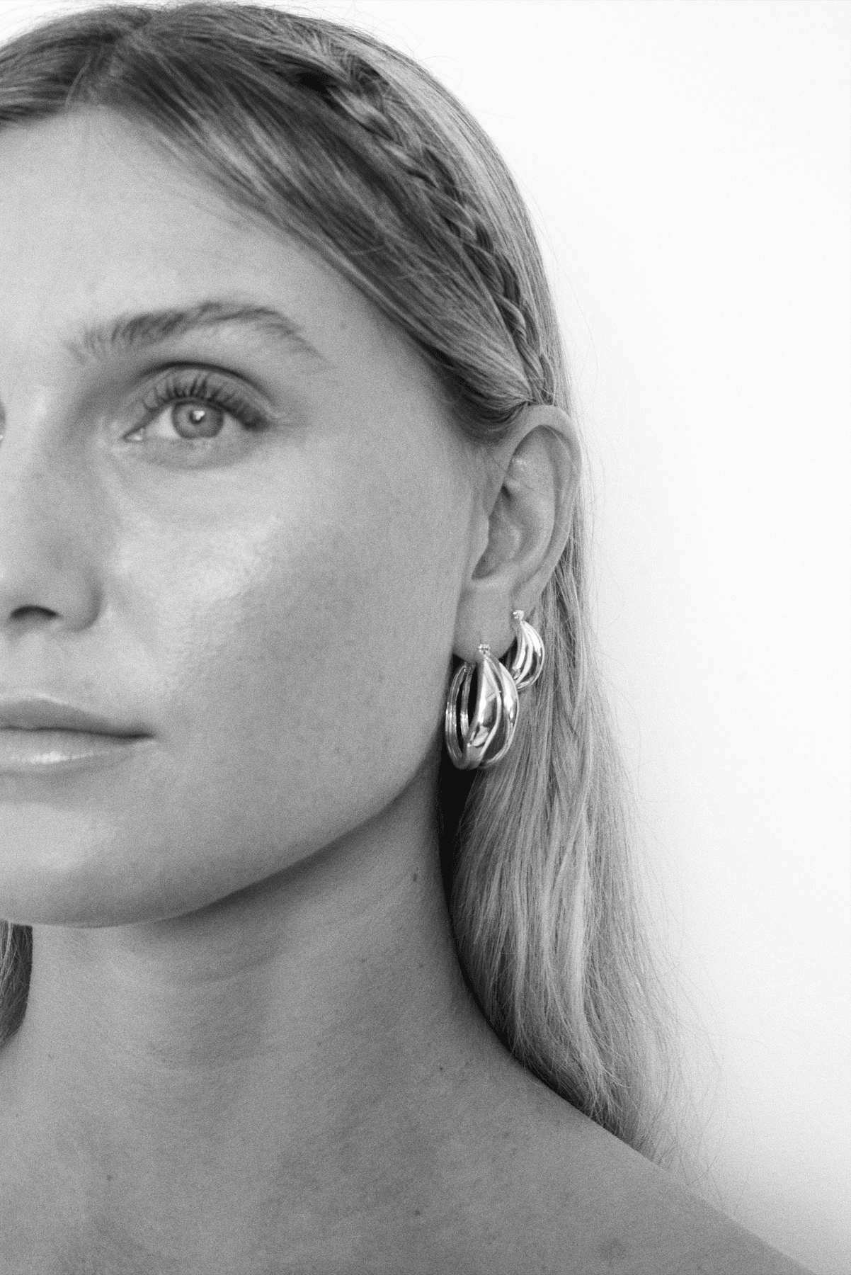 Saya Earring Hoop Sterling Silver - Big Earrings Majime