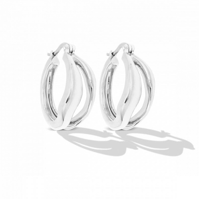 Saya Earring Hoop Sterling Silver - Big Earrings Majime