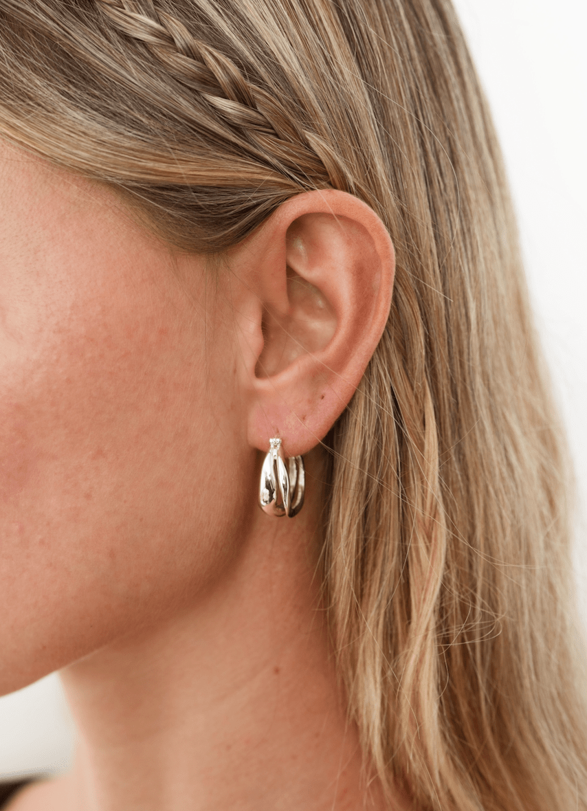 Saya Earring Hoop Sterling Silver - Small Earrings Majime