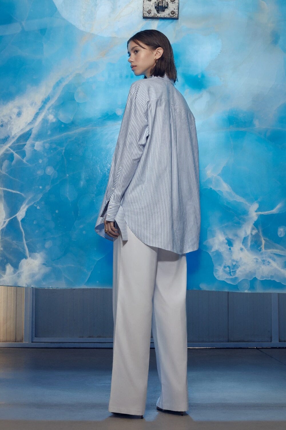 Saze Cuff Detailed Cotton Shirt Nazli Ceren