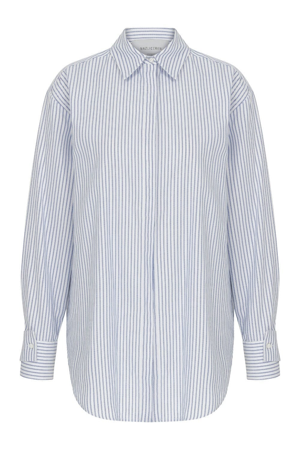 Saze Cuff Detailed Cotton Shirt Nazli Ceren