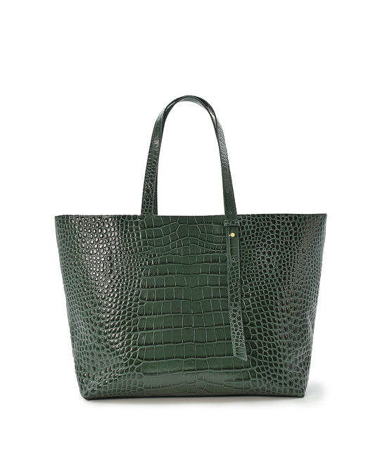 Tote Bag Green printed leather Tote Bag Leandra