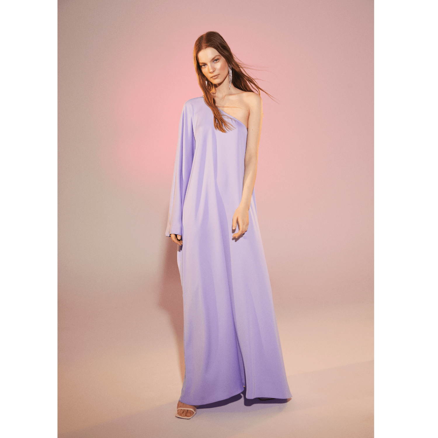 Venus One-Shoulder Maxi Dress in Lavender LabelRow Venus One-Shoulder Maxi Dress in Lavender LabelRow