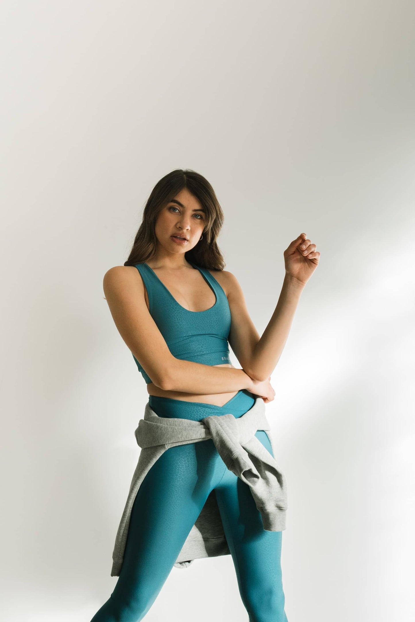 Vivid Blue Paw Print Top Sports Bra Bradhy