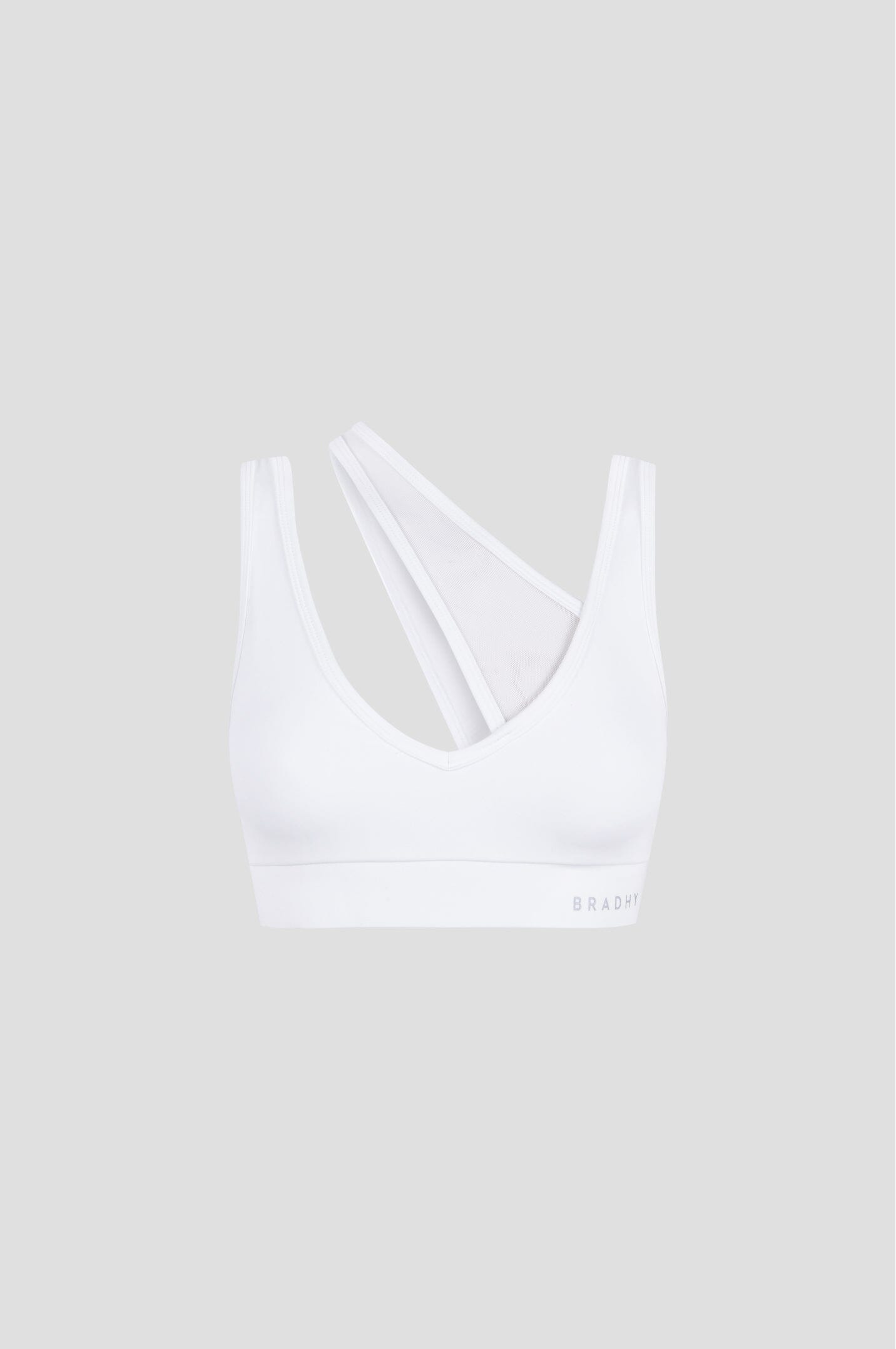 White Tulle Crossed Top Crop Tops Bradhy