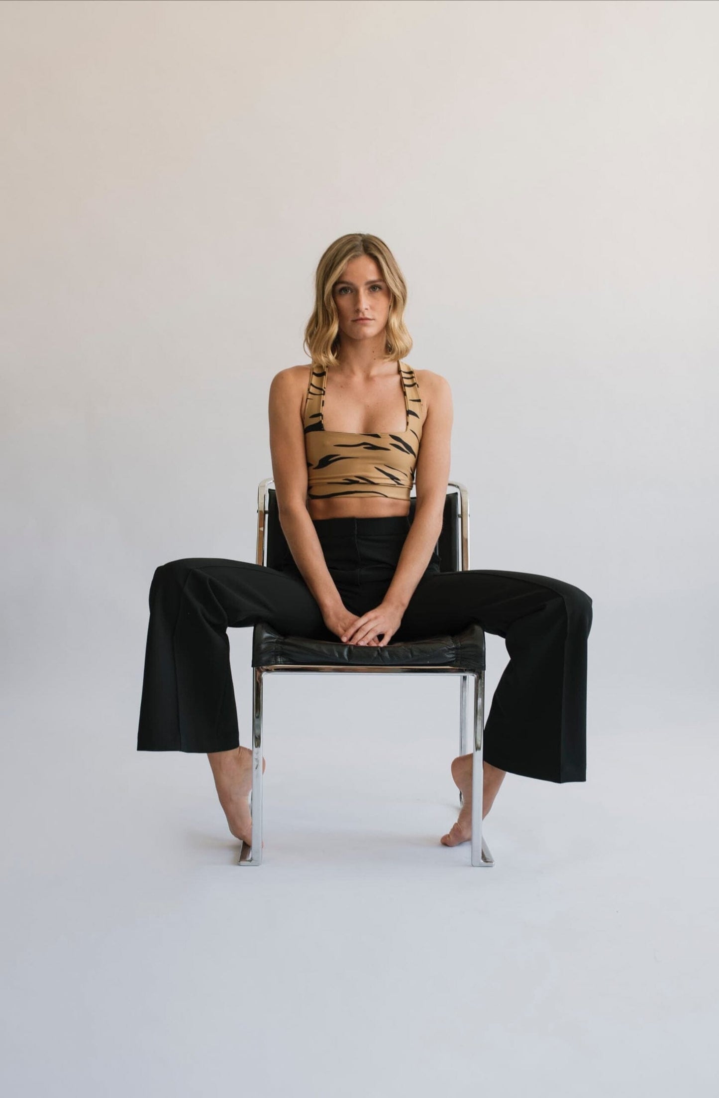 Zebra Square Top Sports Bra Bradhy
