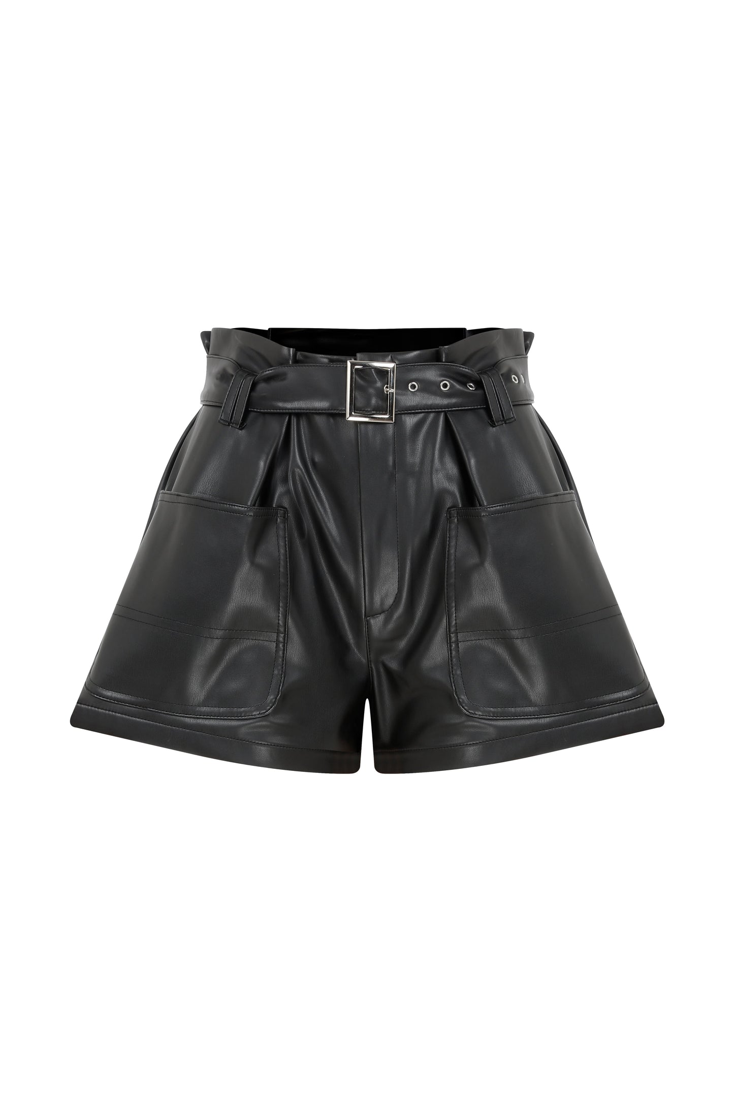 Louis Vegan Leather Shorts