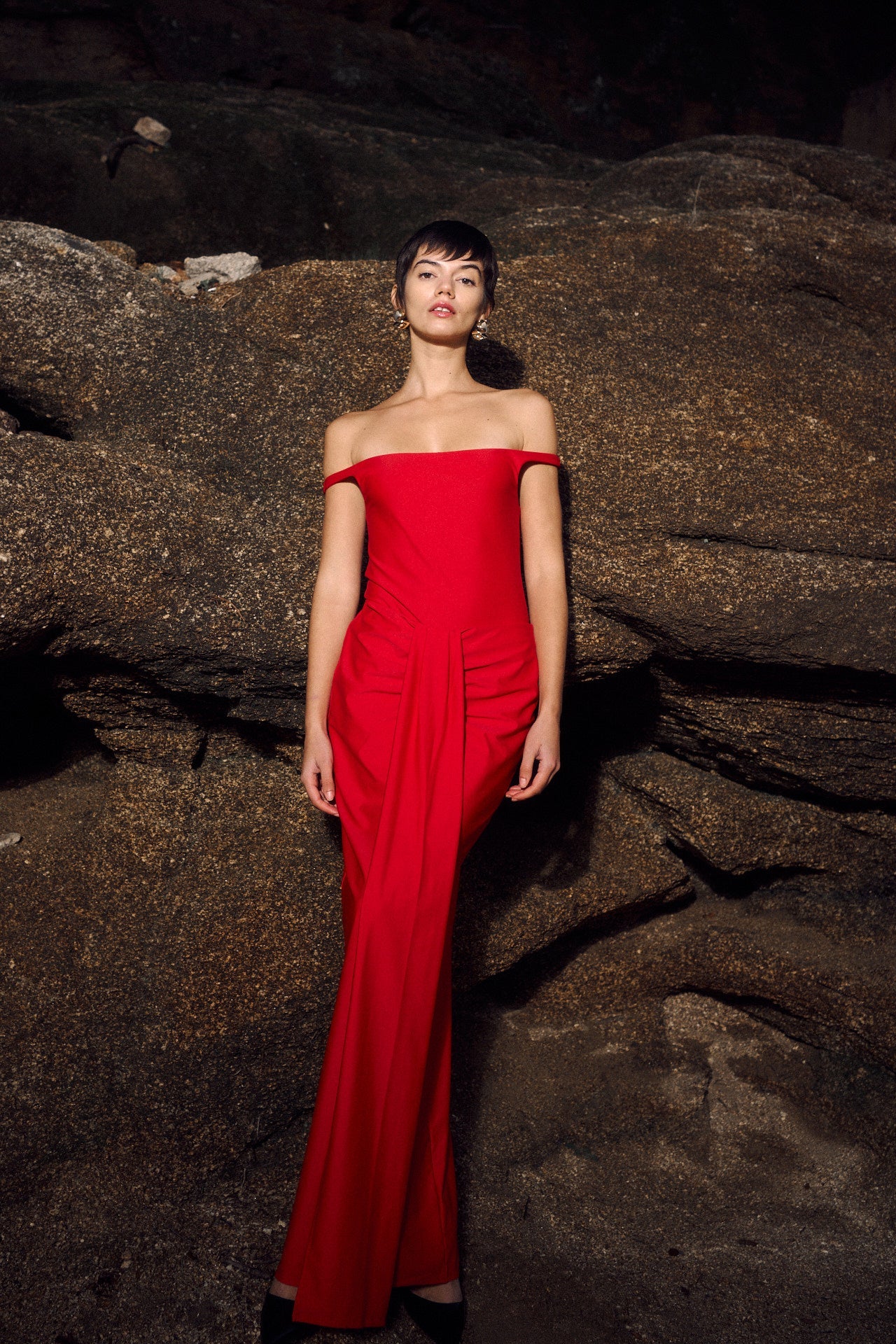 Mai Maxi Skirt in Red