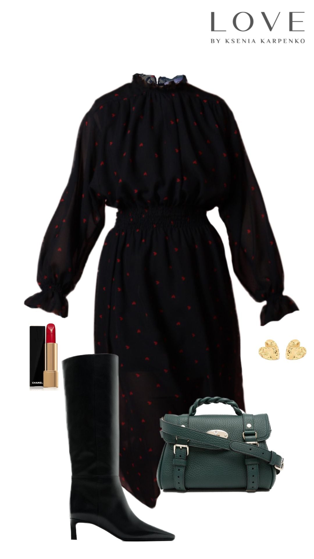 Dress with an author's print "Love is stronger than darkness"