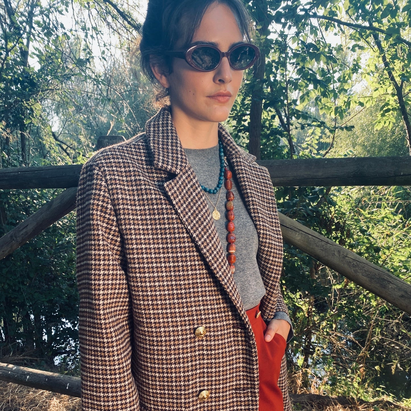 May Oversized Blazer in Brown