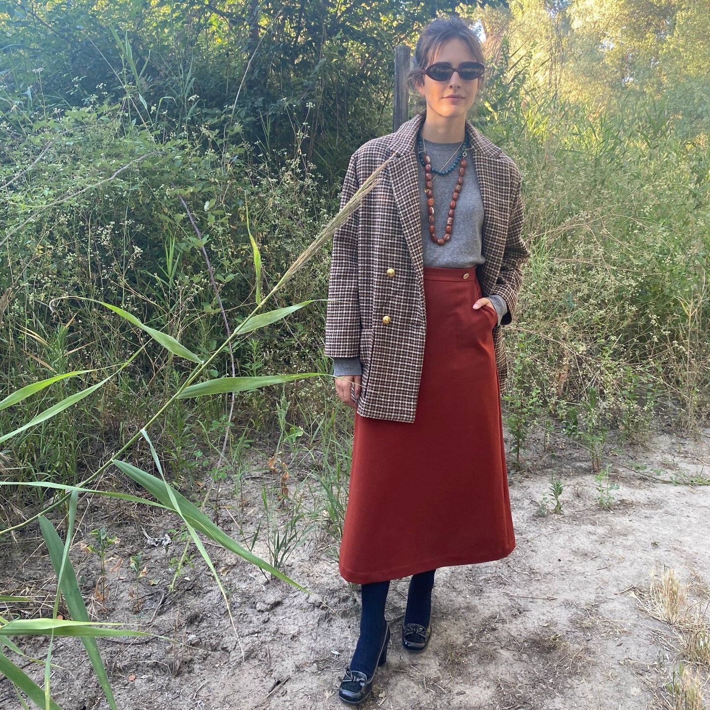 May Oversized Blazer in Brown
