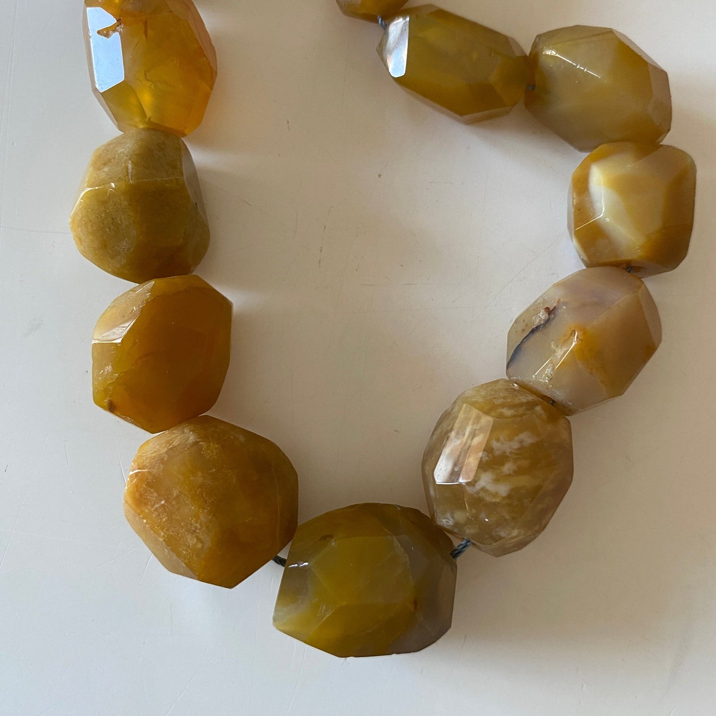 Agatha Carneola Mustard Necklace