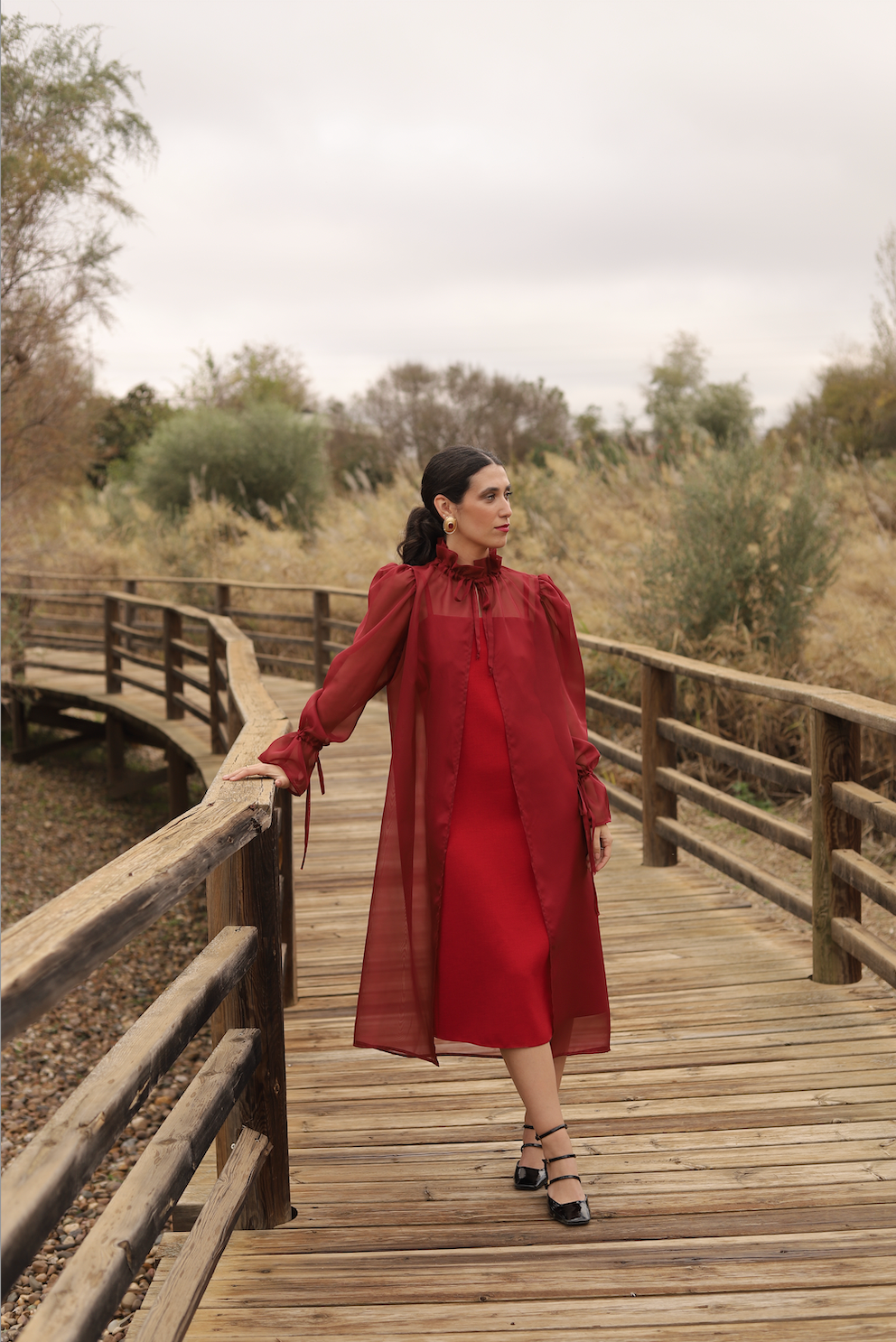 Kaftan Charlotte in Burgundy