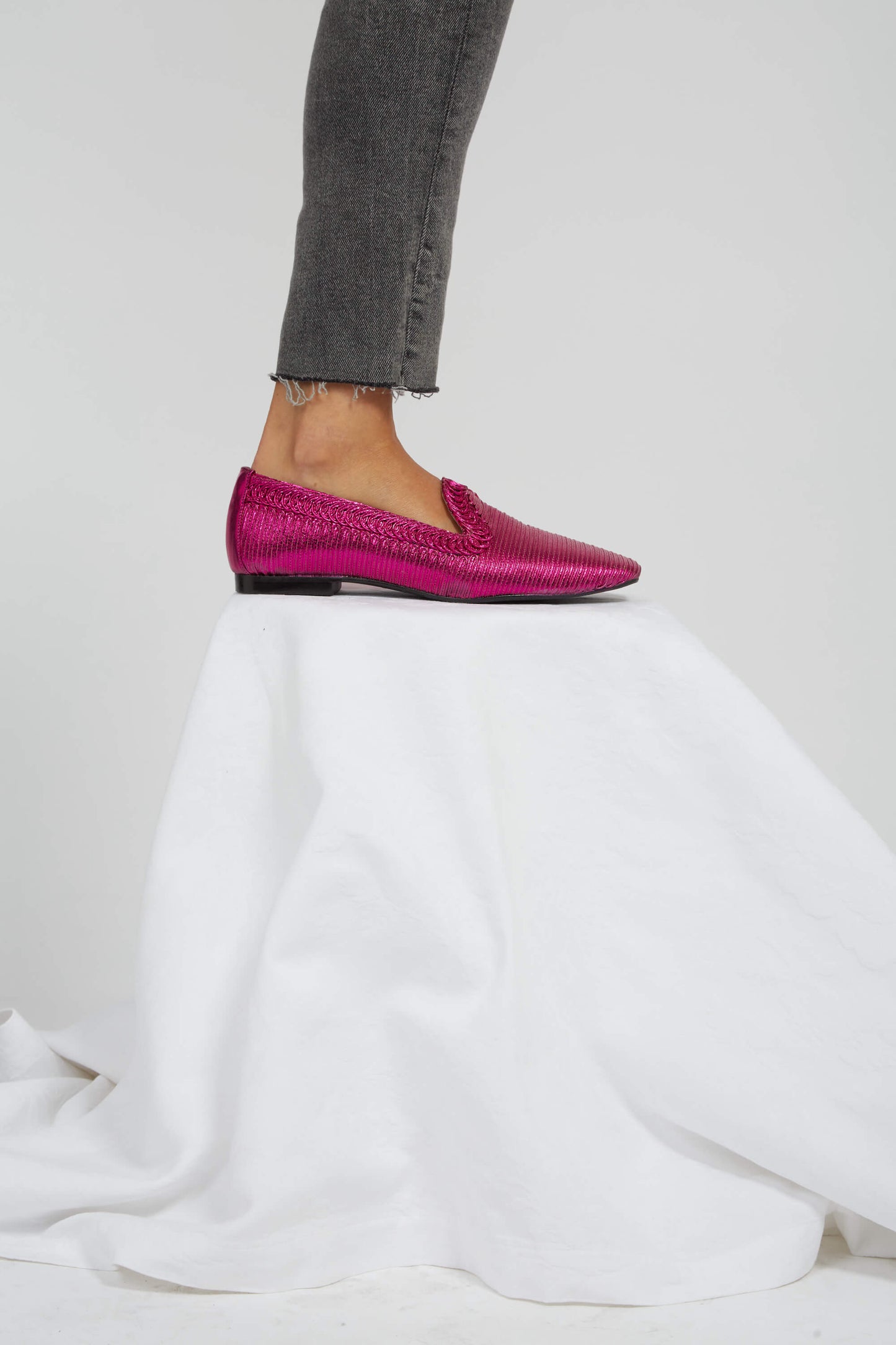 Fuchsia Metallic Loafer