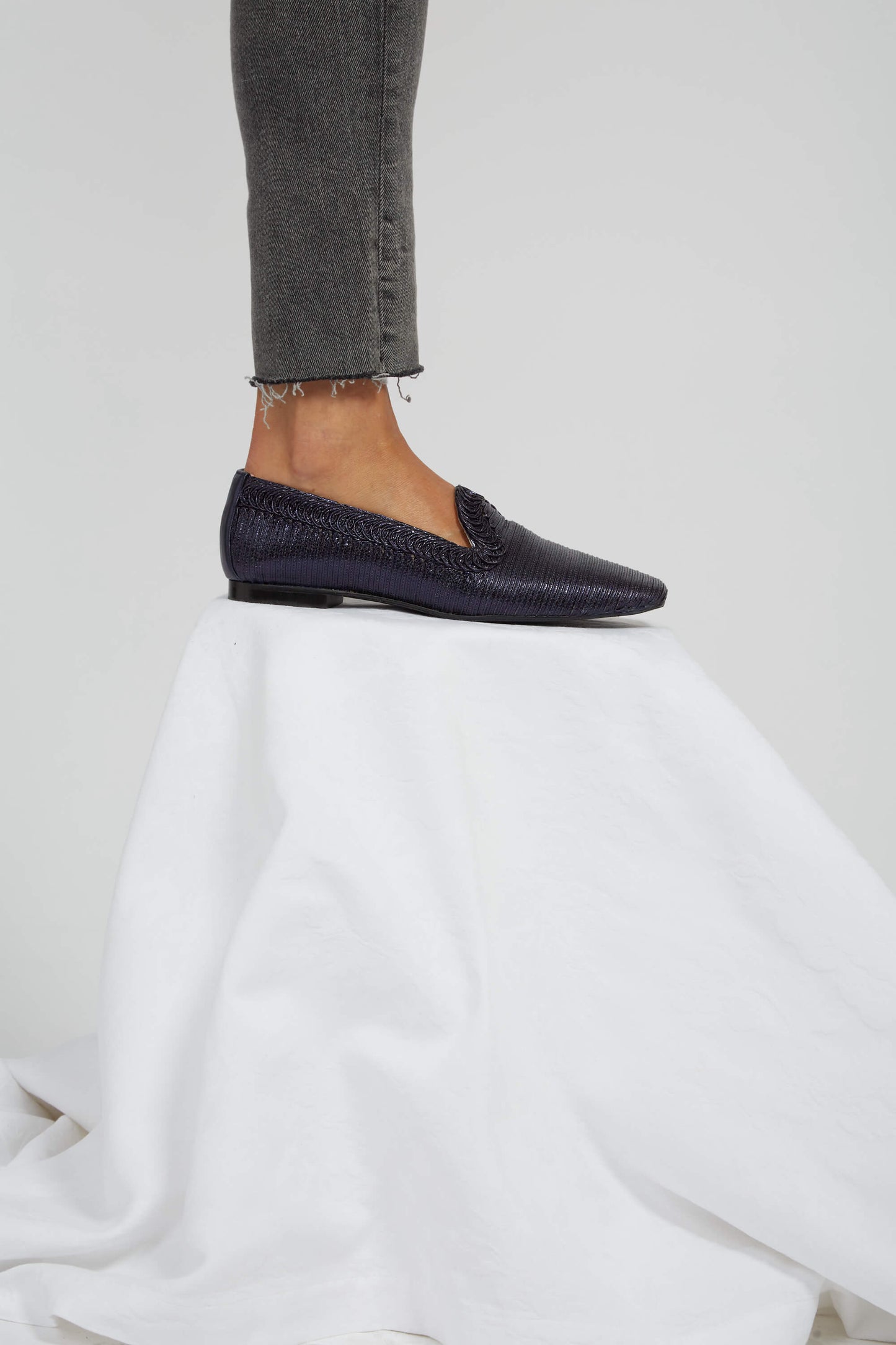 Ocean blue Metallic Loafer