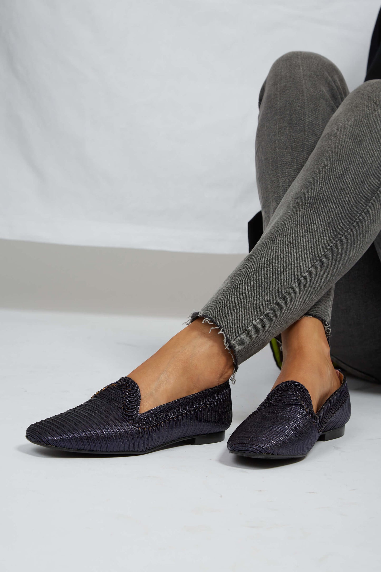 Ocean blue Metallic Loafer