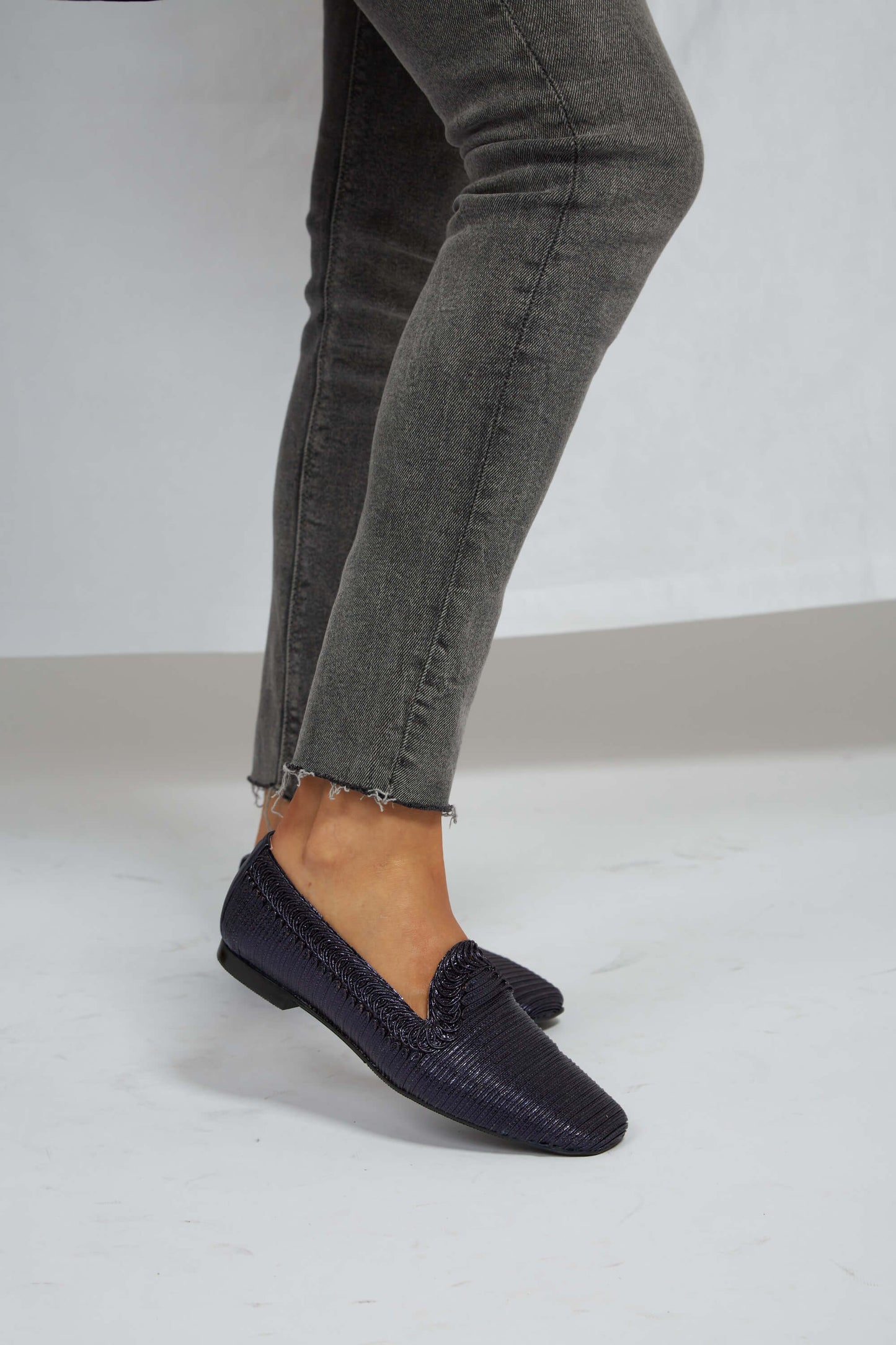Ocean blue Metallic Loafer