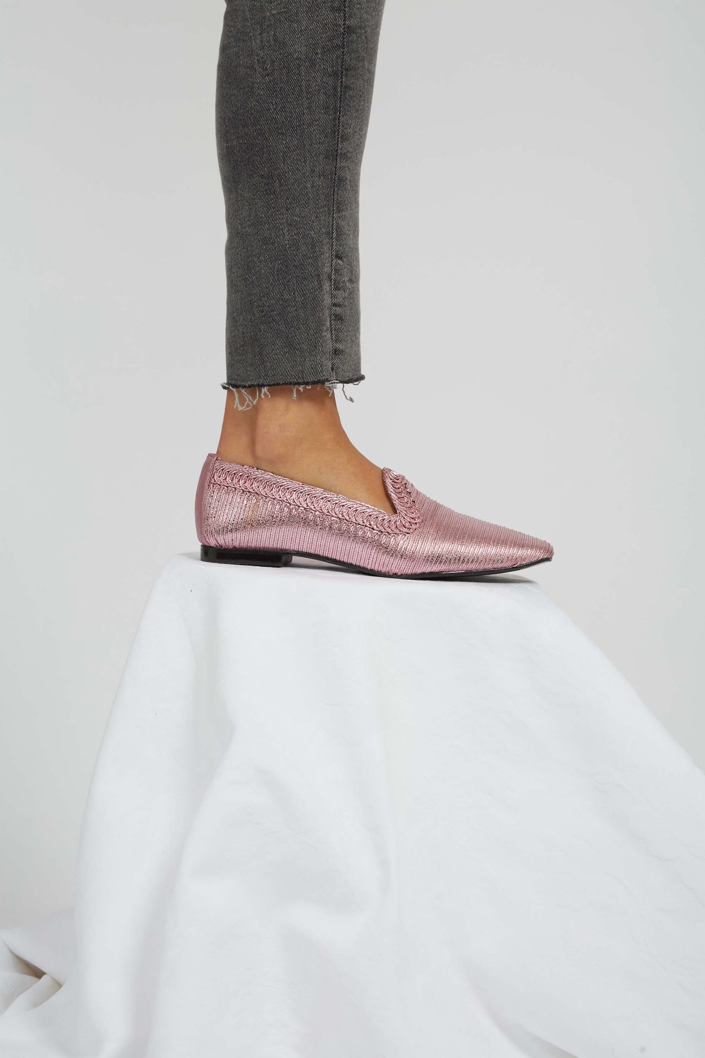 Pink Metallic Loafer