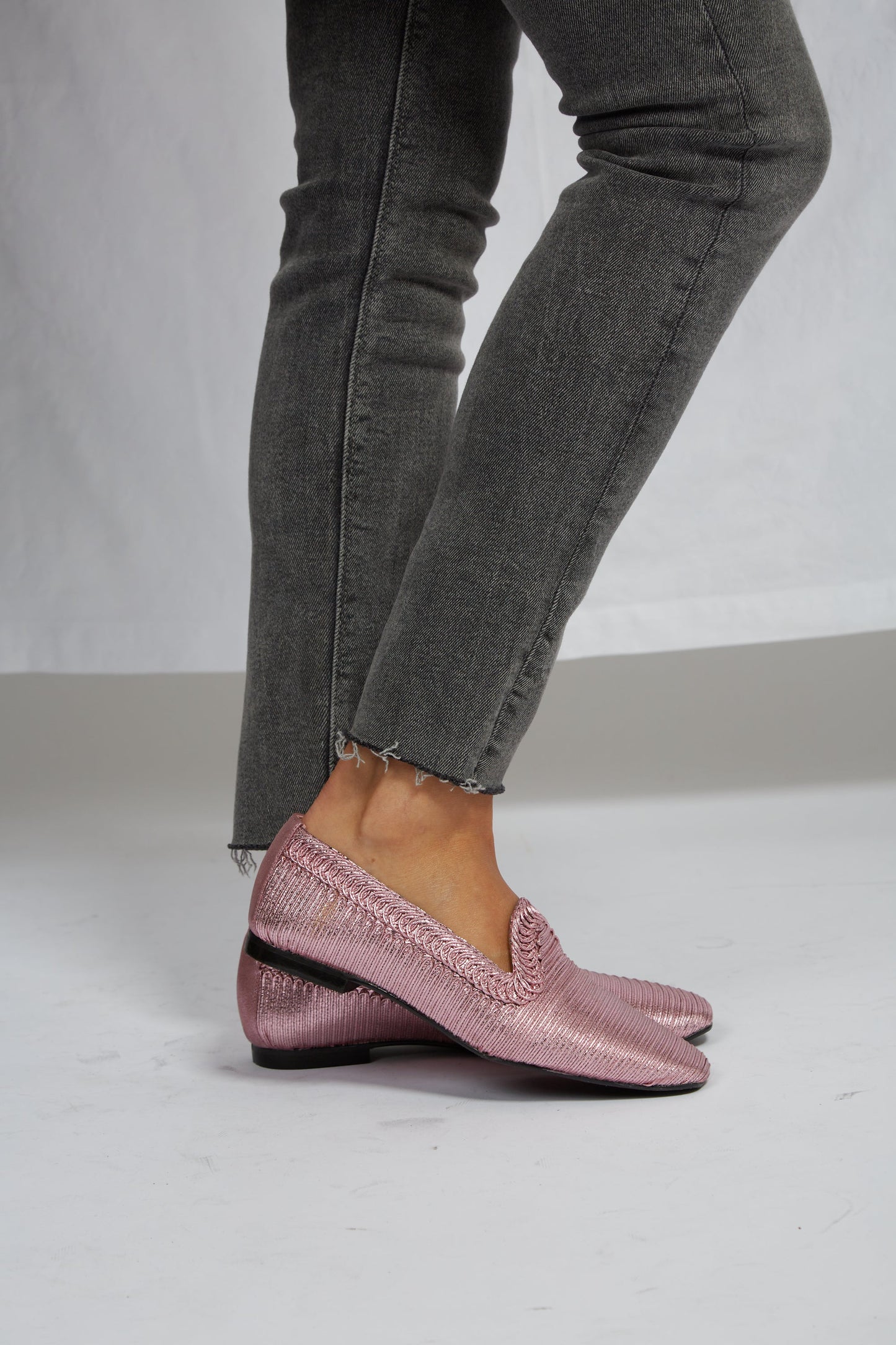 Pink Metallic Loafer