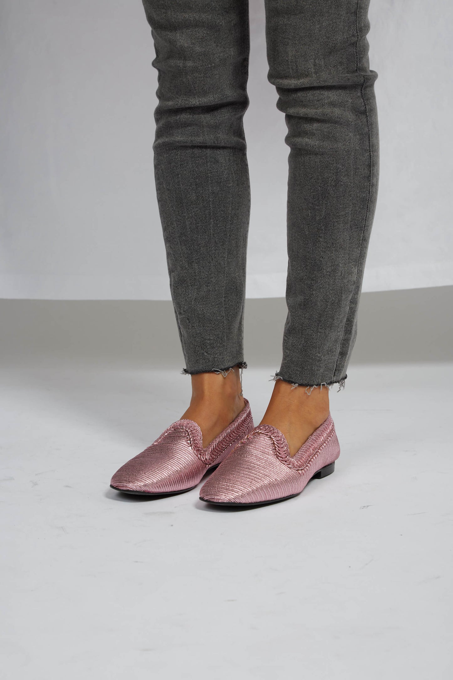 Pink Metallic Loafer
