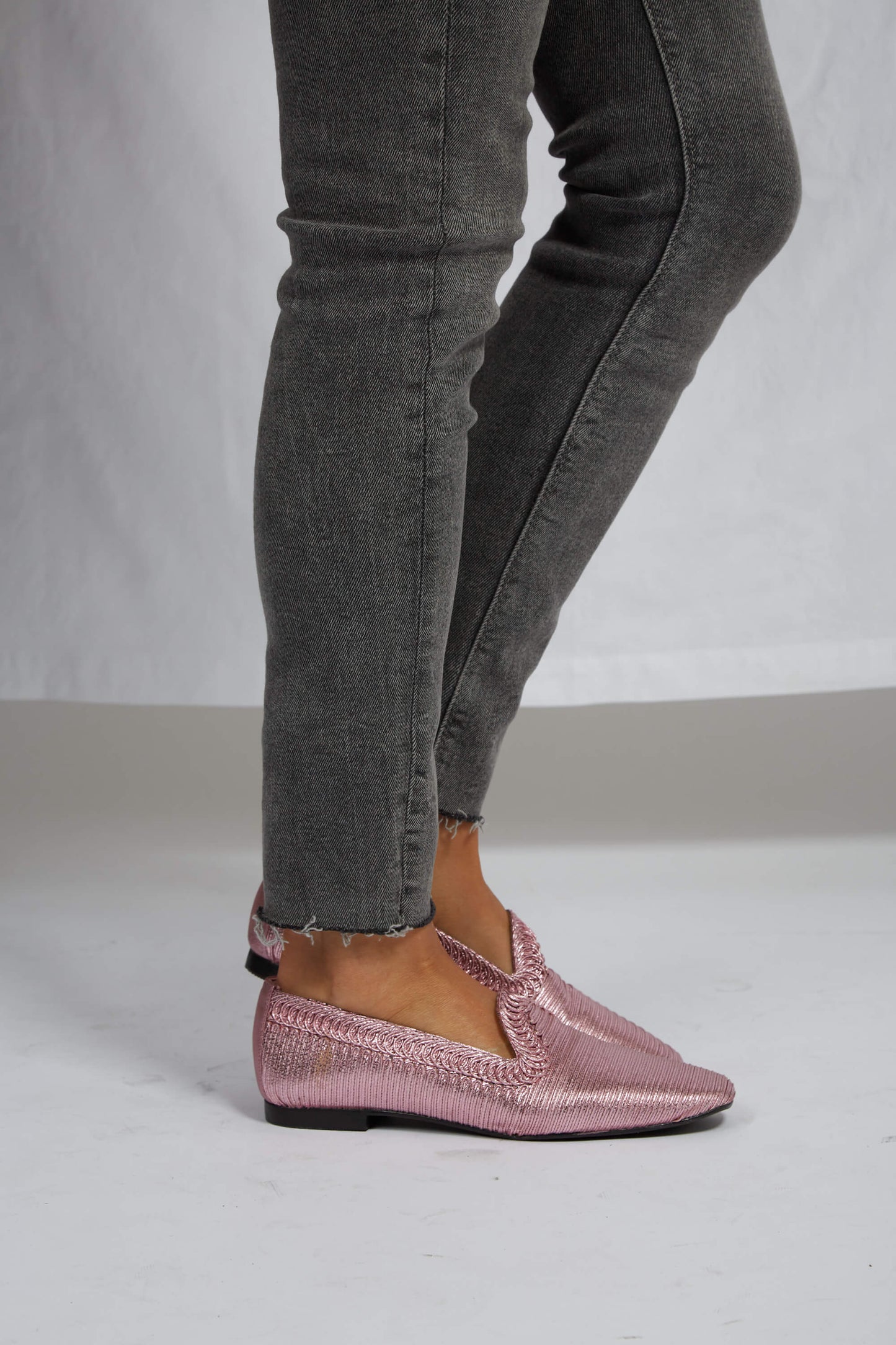 Pink Metallic Loafer