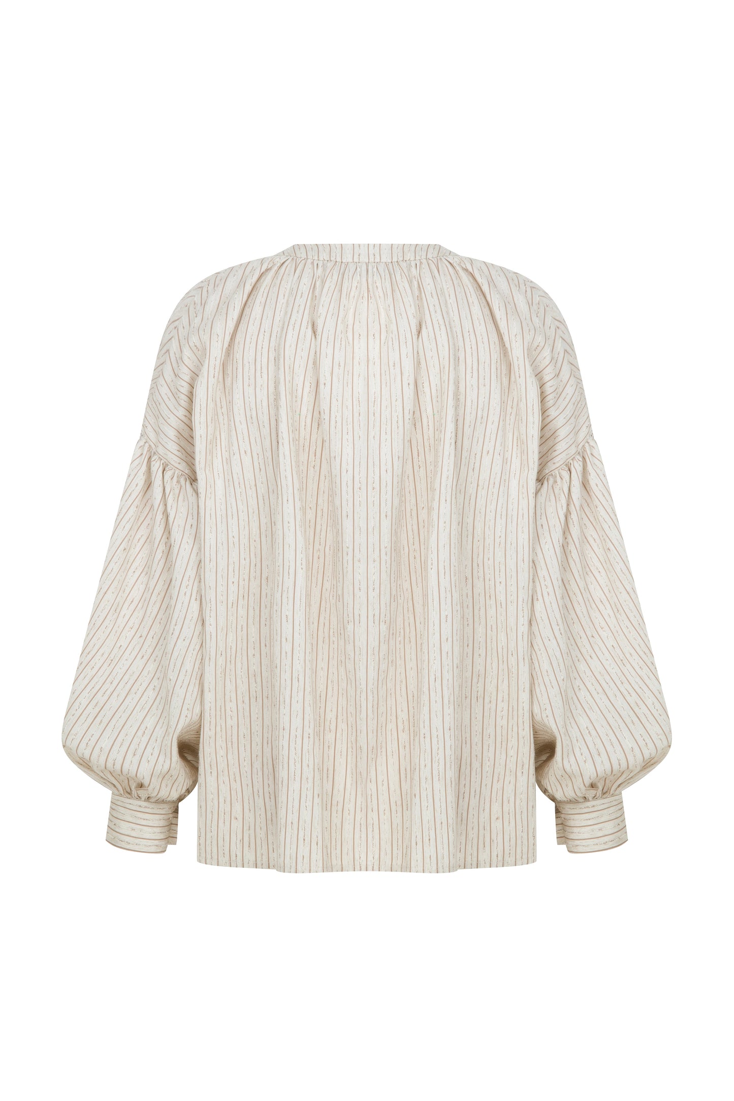 Eve Striped Linen Shirt in Walnut