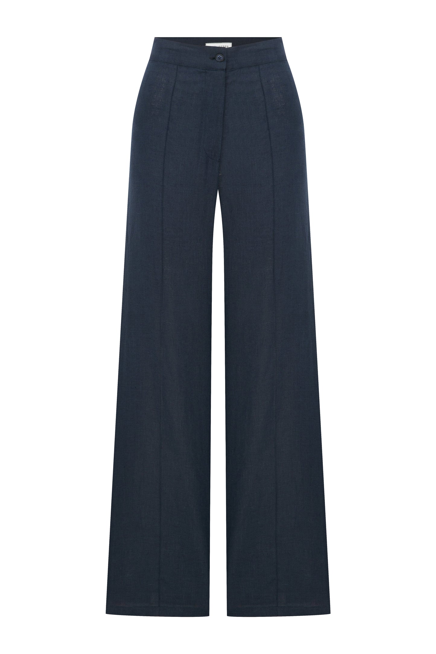 Millie Linen Trousers in Dark Navy