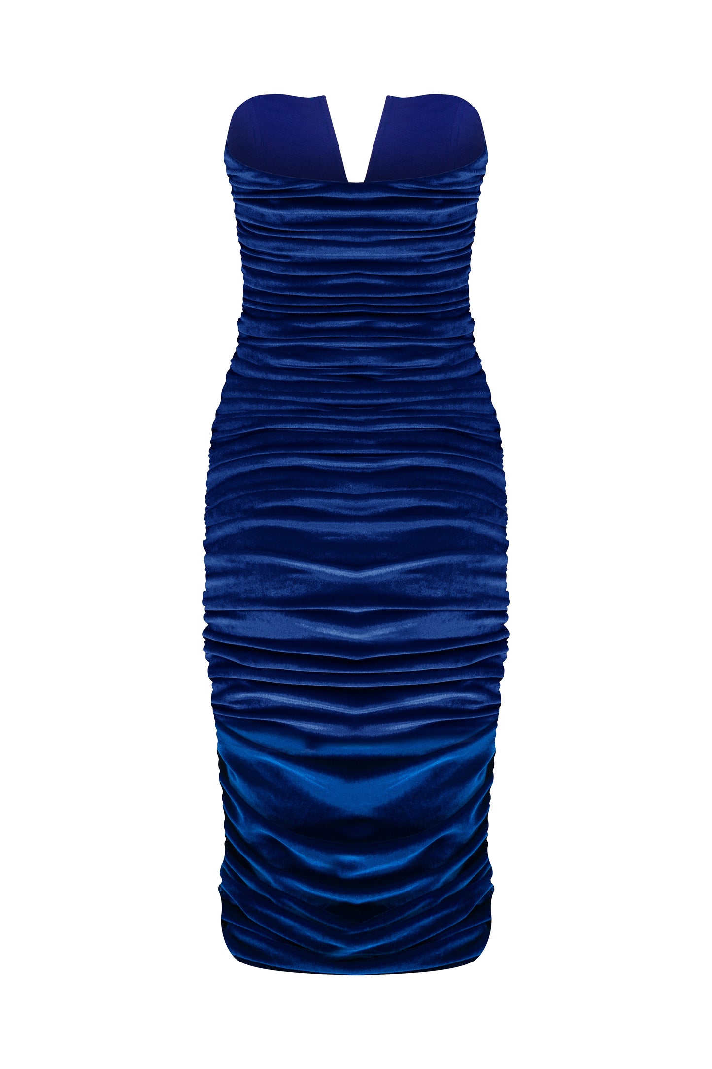 Luce Velvet Midi Dress in Bleu