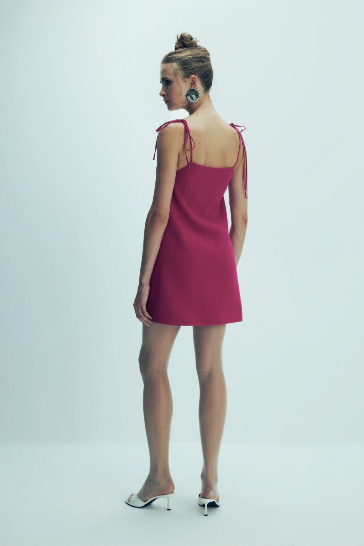 Ellie Mini Crepe Dress in Raspberry Sorbet