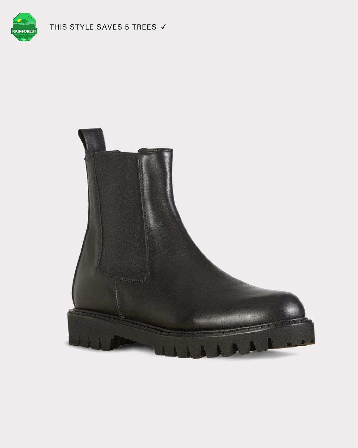 The Leather Lug Sole - Black