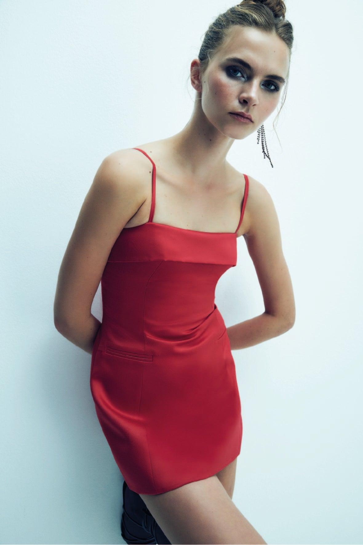 Gaia Mini Dress in Fiery Red – LabelRow Gaia Mini Dress in Fiery Red – LabelRow