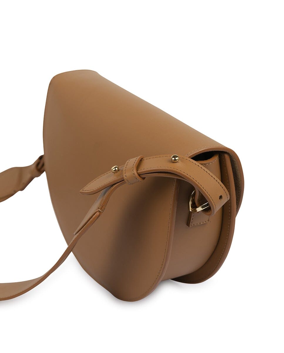 Leather Saddle bag - Caramel Leather Leandra