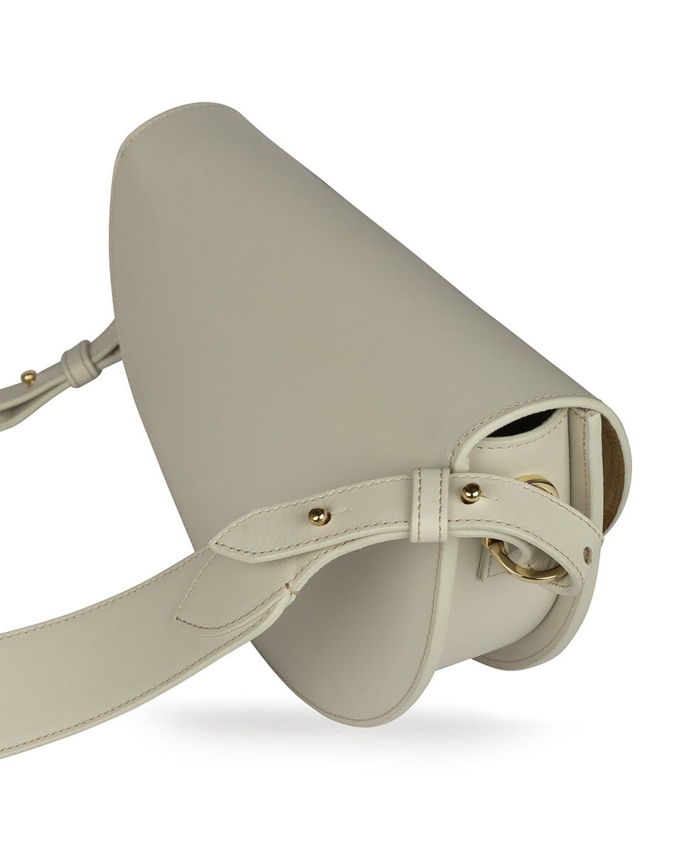 Leather Saddle bag - Cream Handbags Leandra