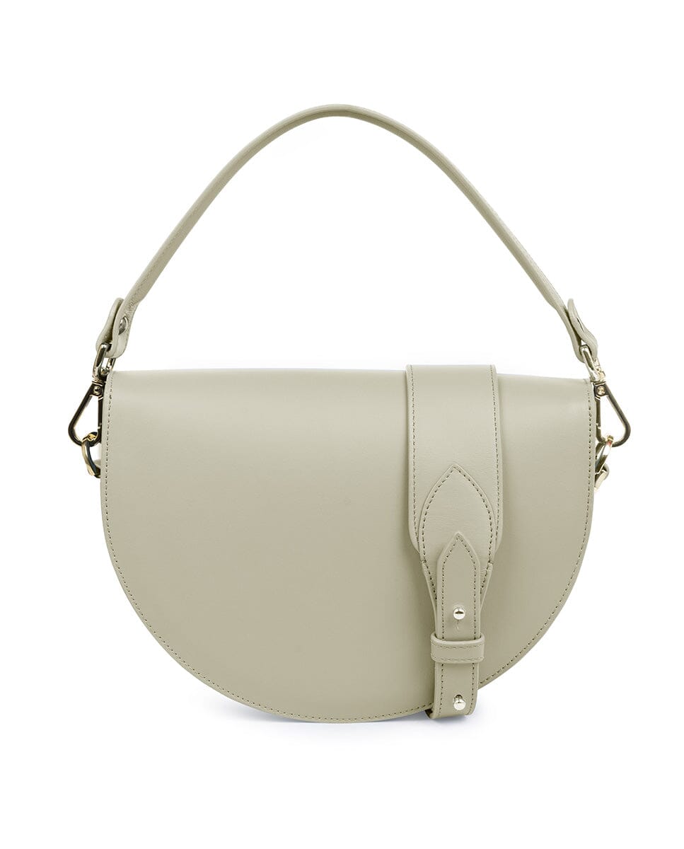 Leather Saddle bag - Cream Handbags Leandra