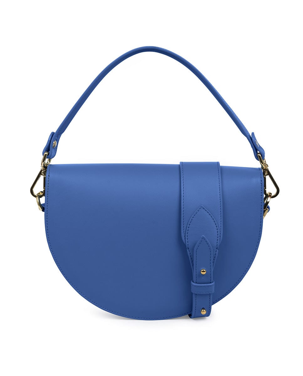 Leather Saddle bag - Electric Blue Handbags Leandra