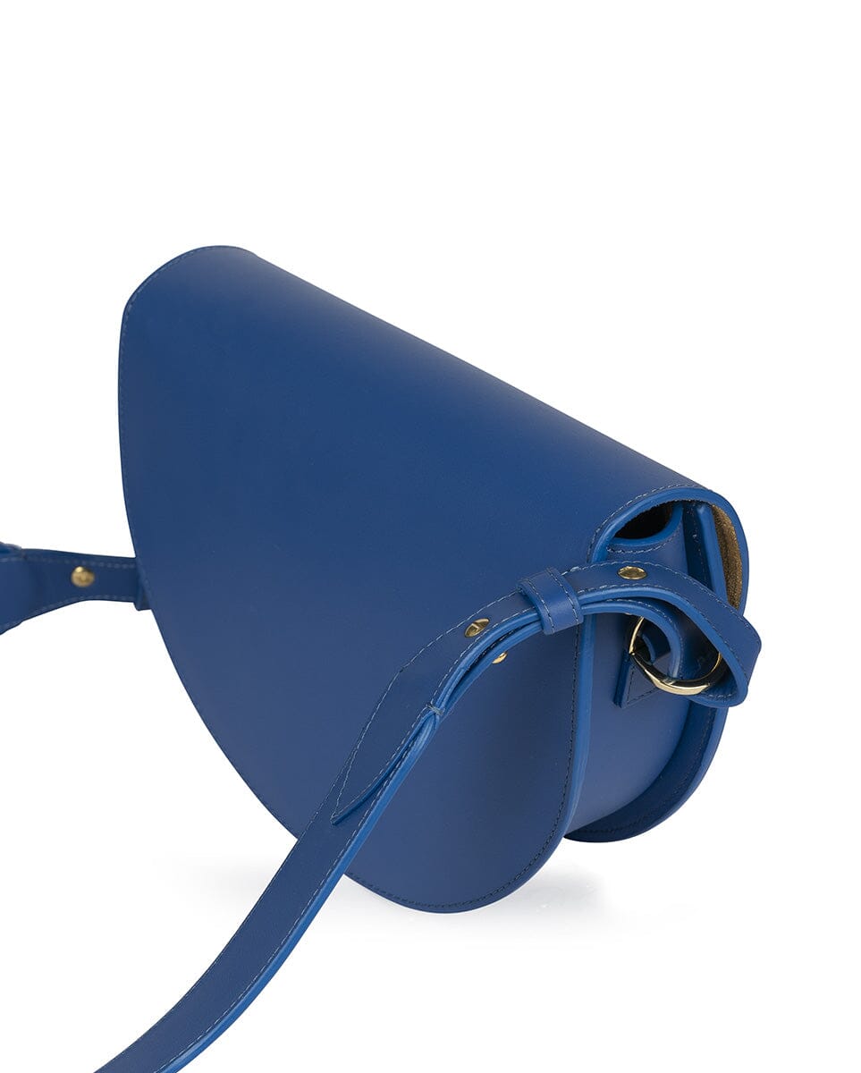 Leather Saddle bag - Electric Blue Handbags Leandra
