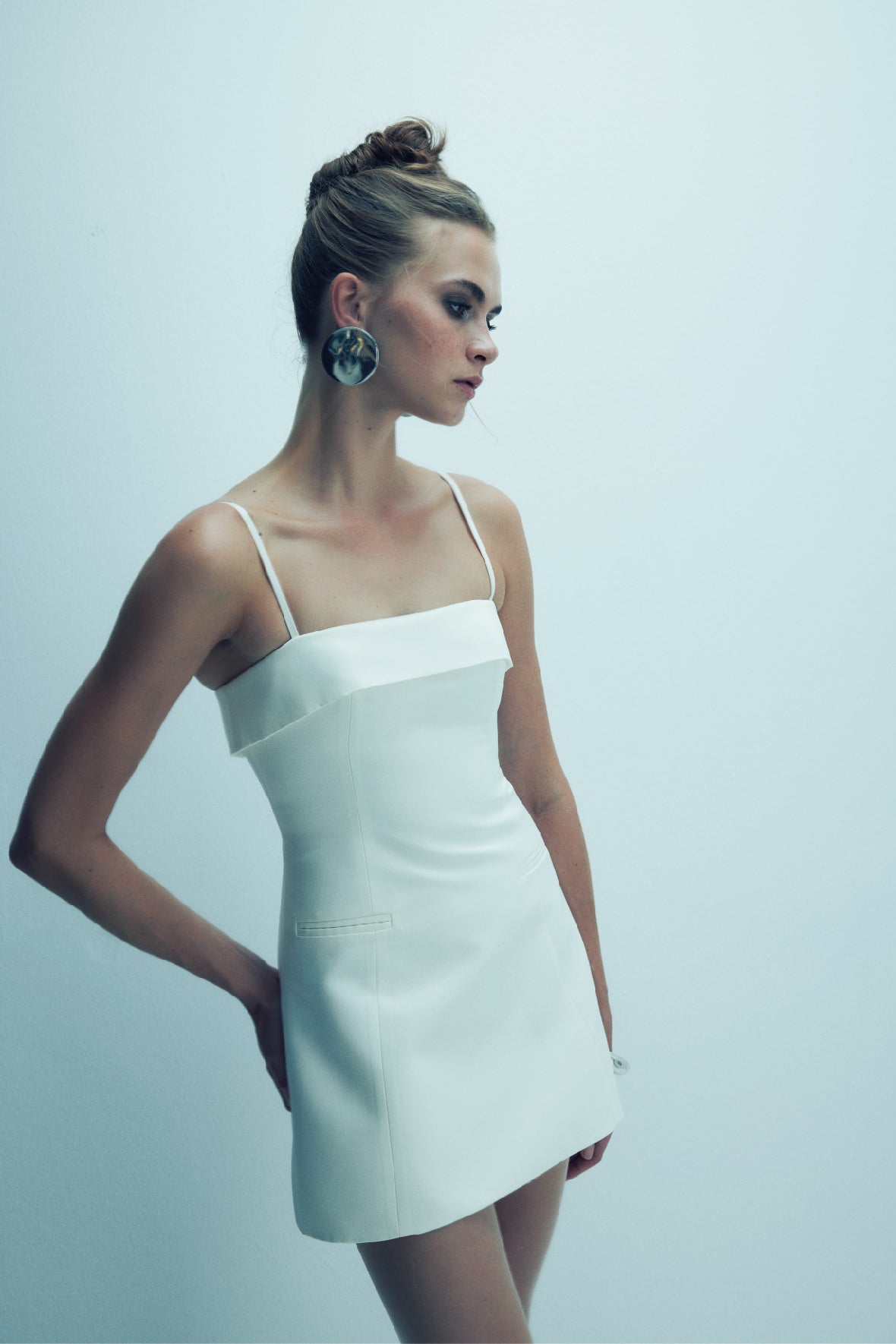 Gaia Mini Dress in Vanilla Ice