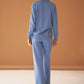 Blue Cotton Cashmere Trousers