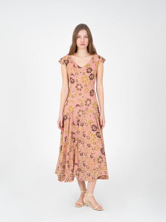 Amour Pink Floral Print Dress