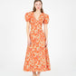 Eros Orange Floral Print Dress