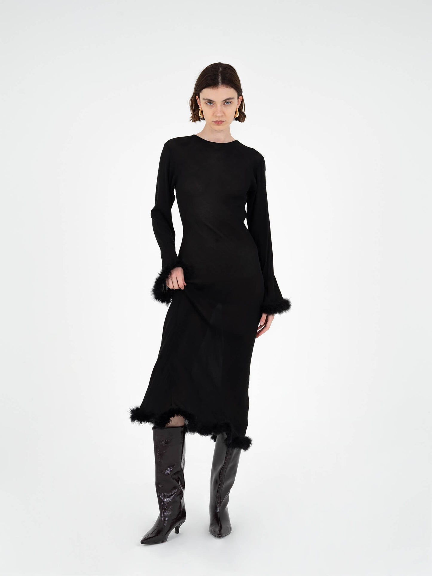 Elf Black Feather Dress